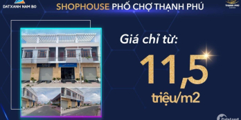 Chỉ  50 triệu sở hữu ngay shophouse phố chợ Thạnh Phú