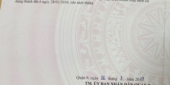 Lô đất nằm trong KDC trường lưu ngay chợ long trường giá 3tỷ2