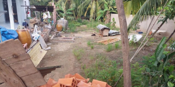 view sông mát mẽ, lộ nhựa 3m trước đất, xe du lịch, bagác vi vu