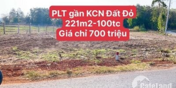 Đất Huyện Đất Đỏ- gần ql55 -221m²-100tc nở hậu