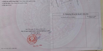 Bán đất mặt tiên đuong cao văn lầu ngang 20m dai 28m gía iu thuơng