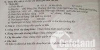 Bán đất diện tích lớn mật tiền đường Trường Sa nối dài, thành phố Đà Nẵng