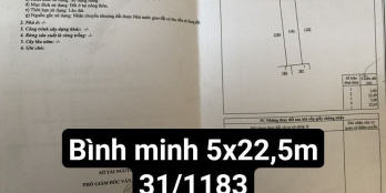 Bán đất Bình Minh Trảng Bom  Sổ riêng 5x22,5m