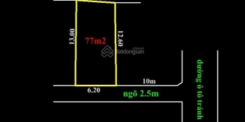 Bán đất Mễ Trì, diện tích 77m2, MT 6.2m, cách ô tô tránh 10m, 2 mặt thoáng