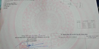 Mình cần nhượng lại lô đất (DT 124,3 m2) tại Nghĩa Thắng - Tư Nghĩa - Quảng Ng