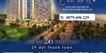 Bán căn hộ ven biển Quảng Bình giá từ 960tr, lợi nhuận 30%/năm *** 0979696229