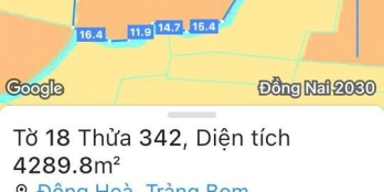 Chủ cần tiền kinh doanh nên cần bán nền đất sào sổ riêng, xã đông hoà, trảng bom