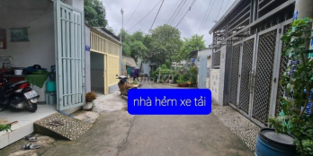 Bán nhà mới, sổ hồng riêng, hẻm xe tải, đường thông tứ phía, Hóc Môn-56m2