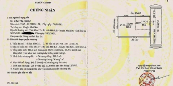 Bán nhà đất chính chủ Hát Lót Mai Sơn Sơn La