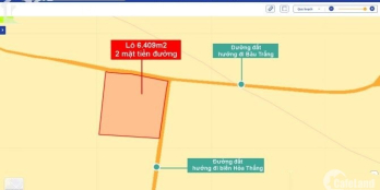 Bán 6 sào đất khu Bàu Trắng Hòa Thắng - 2 Mặt tiền đường đất - 360k/m2
