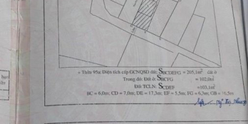 Bán nhanh lo đất Cẩm Thịnh, Cẩm Phả. Diện Tích :  205,1m2