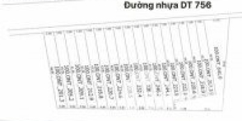 Bán nguyên 17 nền mặt tiền ĐT 756 đường nhựa lớn thông đi các tỉnh thành