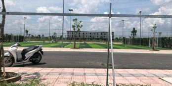 đất mặt tiền chợ Hưng Long Bình Chánh, sổ hồng riêng , mặt tiền 14m-kinh doanh