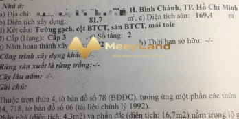 Bán nhà riêng diện tích 103,7m2 tại xã Phong Phú, huyện Bình Chánh-giá rẻ