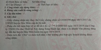 Tình Hình Cần Bán Gấp Nhà Cấp 4 Sổ Hồng Riêng Diện Tích 35m2-hóc môn