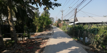 bán đất+ nhà cấp 4 đường xe du lịch ấp an thị, xả mỷ tịnh an, CG, tiền giang