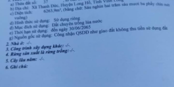 Dt : 11600mv . Mặt tiền 200,02m dài hết đất