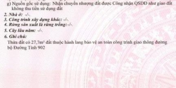 Bán thửa đất hướng Tây Nam. Theo diện tích và địa chỉ sổ y như hình.