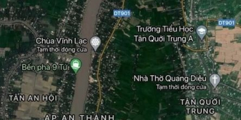 Bán 20.800m2 đất Vườn 2 mặt tiền Tỉnh Lộ 901 chỉ có 400.000đ/m2.