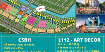 BÁN CĂN GÓC XẺ KHE L112, TRỤC ĐẠI LỘ ART DECOR TẠI SUN THE LINK THANH HÓA