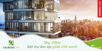 Biệt thự trên không mang oto lên tận nhà, 163m2, 9ty3 Dự án Celadon city
