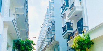 Nhà phố cao cấp, mới xây, sổ hồng riêng, 1 trệt 1 lửng 3 lầu 210m2 chỉ 7.5 tỷ