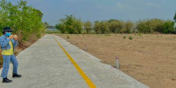 Thở oxi lô đất gần trung tâm hành chính xã Phước Long Thọ