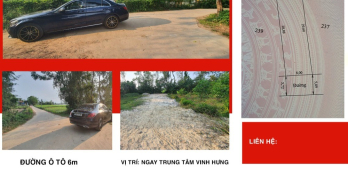 Lô Đất Ngay tại trung tâm Vinh hưng Cần Tìm Chủ Mới