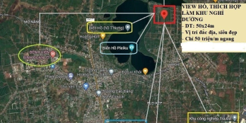 Đất view Hồ Gia Lai, 50tr/met ngang