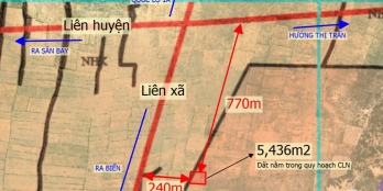 Lô đất 900 triệu, vuông vức, cách liên xã 240m, cách liên huyện 770m