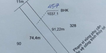 Bán đất vườn 1037m2, cách đường 816 chỉ 900m. Thạnh Lợi, Bến Lức.LA