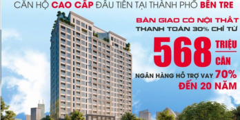 CHỈ 568TR SỞ HỮU NGAY CĂN HỘ CAO CẤP 2PN ĐẦU TIÊN TẠI TP BẾN TRE