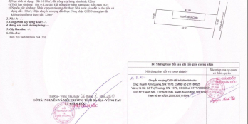 Bán đất hồ tràm, phước thuận, xuyên mộc - cách ngã tư HT 1km 426m2 giá 5tỷ750