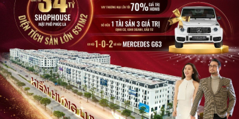 Shophouse mặt đường 60m, 2 mặt tiền, 6 tầng +1 hầm thuận tiện cho vừa ở vừa kinh