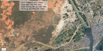 3500m2 đất CLN Phan Rí Thành vị trí view biển cực hiếm, có đường trên sổ