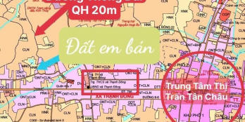 1003m2 Mặt tiền đường 20m, Ngay trung tâm TT Tân Châu