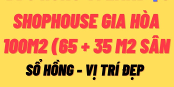 CTY Hùng Vĩ Land  [NC] Gía 5.2 tỉ . Shophouse view trực diện hồ Bơi The Art 29/6