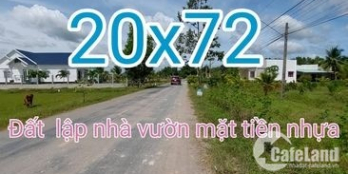 Bán đất 20x73 mặt tiền nhựa chỉ 140 triệu
