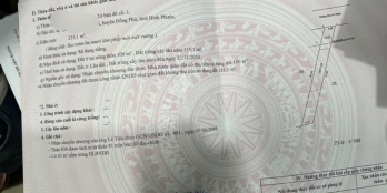 Hàng ngộp 235m2x100tc Đồng Phú giá 590tr