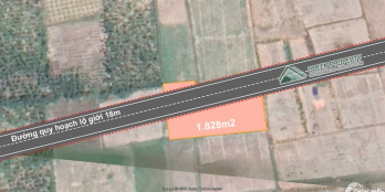 Đất biển Hòa Thắng Bình Thuận, DT 1.828m2, mặt tiền đường 18m, giá bán 1,9 tr/m2