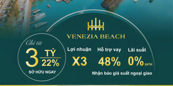 Mở bán đợt 1 biệt thự biển Venezia Beach Hồ Tràm sở hữu lâu dài: 092 789 4555