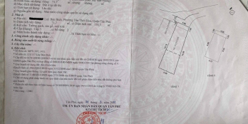 Tân Phú Lũy Bán Bích 72 m2 sổ nở hậu gia chỉ 4 tỷ hơn