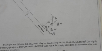 Chủ gởi bán nhanh nền đẹp lộ xe hơi ngay quận Ninh Kiều