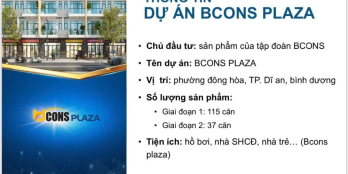Nhà phố liền kề Bcons Plaza - cam kết mua lại lợi nhuận 40% (có mộc đỏ). 70tr/m2