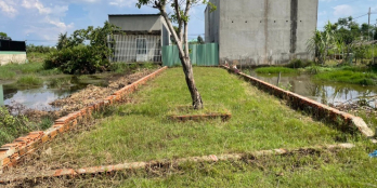 Nền full thổ đường Dương Văn Thì Phú Hữu Nhơn Trạch, mặt tiền đường dự phóng.