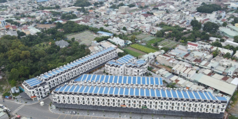 Bán nhà mặt tiền 1 trệt 2 lầu trung tâm TP Dĩ An đường Nguyễn Thị Khắp