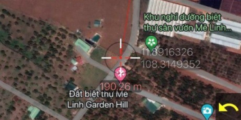 Bán lô đất DT 5 Hecta ( 400 m² xây dựng ) MT 190m cạnh Mê Linh Garden Hill