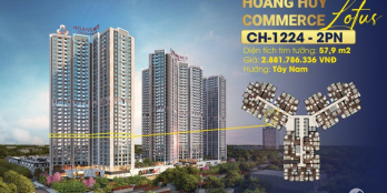 Bán căn hộ 2 phòng ngủ dự án Hoàng Huy Commerce, view về Đại Siêu Thị Aeon Mall