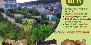 Cần mua, bán khách sạn trung tâm thành phố Đà Lạt. Thiết kế độc đáo, khác biệt