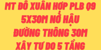 BDS HÙNG VĨ LAND [NC] Gía 16 tỉ ~ 140 tr/m². MT Đỗ Xuân Hợp (5.5m x 33m) 21/08